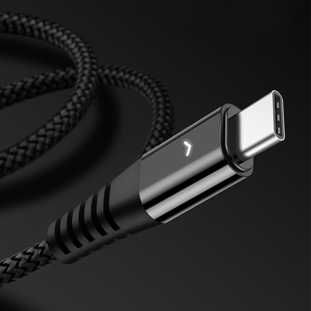 뷰씨 USB C타입 LED 고속충전 케이블 1.2m 블랙아이폰x 케이스, 애플워치밴드, 아이패드 케이스 필름 추천  